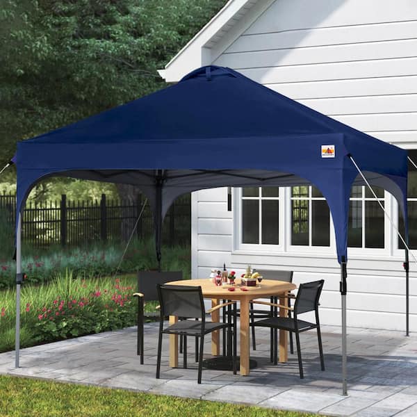 ABCCANOPY 10 ft. x 10 ft. Navy Blue Steel Pop Up Canopy Tent Sun Shelter