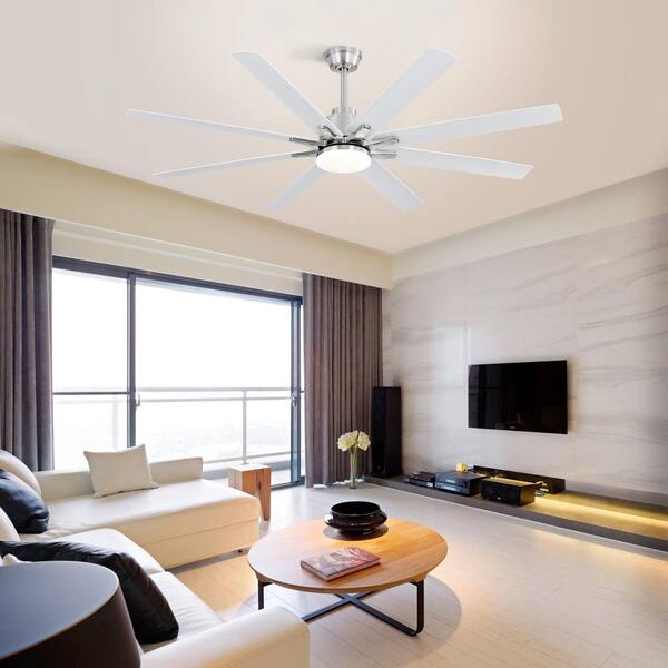 LINJO 66 in. Smart Indoor White 8 Durable ABS fan Blades