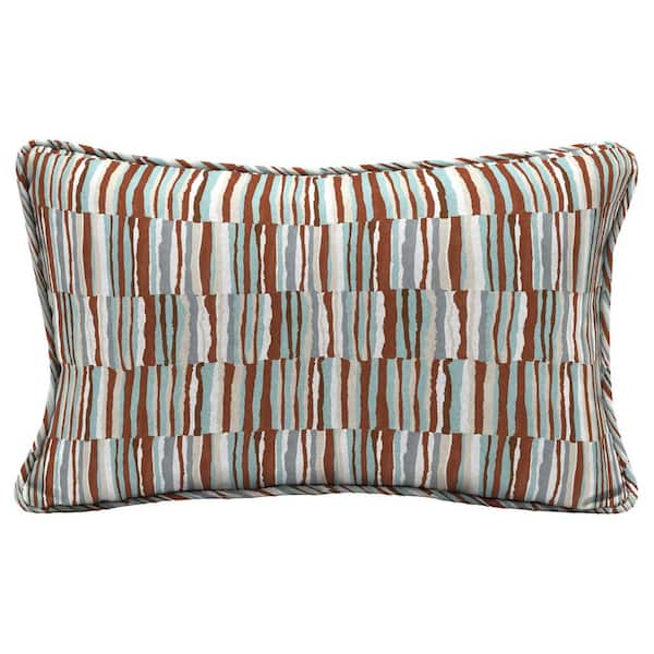 Carnival Stripe 17 x 17 in. Outdoor Square Accent Pillow, Set of 2 Carnival Stripe 17 x 17 in. Outdoor Square Accent Pillow, Set of 2