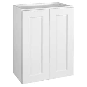 Brookings Solid Wood Assembled Shaker 27 in. x 36 in. x 12 in. 2 Door Wall Kitchen Cabinet W2736 in White