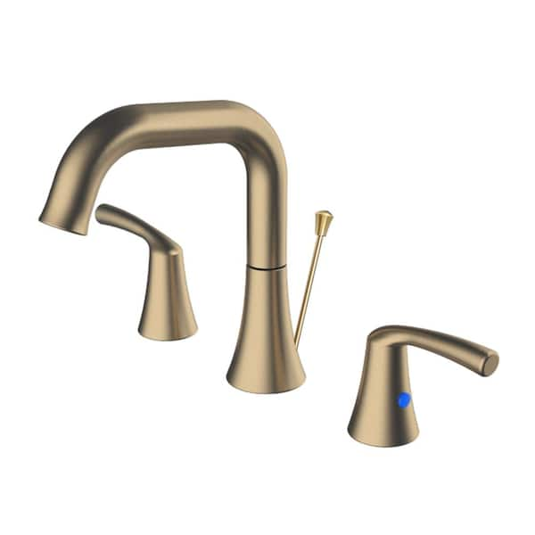 8 in. Widespread 2-Handle Bathroom Faucet With Pop-up Drain Assembly in ...