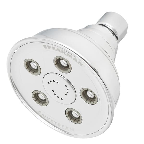 Speakman 3-Spray 3.8 in. Single Wall MountHigh Pressure Fixed Adjustable Shower Head in Polished Chrome
