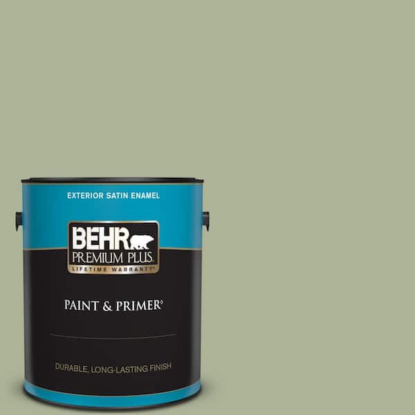 BEHR PREMIUM PLUS 1 gal. Home Decorators Collection #HDC-CT-28 Cottage Hill Satin Enamel Exterior Paint & Primer