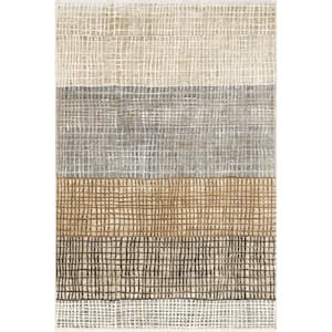 Prabal Gurung Park Abstract Checked Multi Doormat 3 ft. x 5 ft. Area Rug