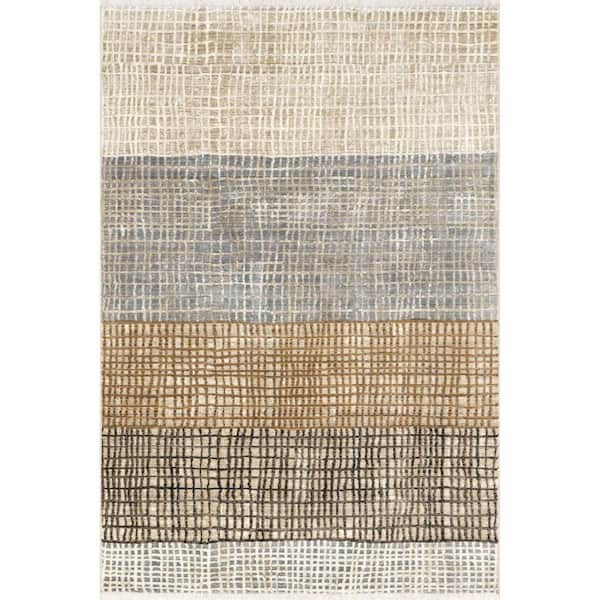RUGS USA Park Abstract Checked Multicolor 2 ft. x 4 ft. Indoor/Outdoor Patio Rug