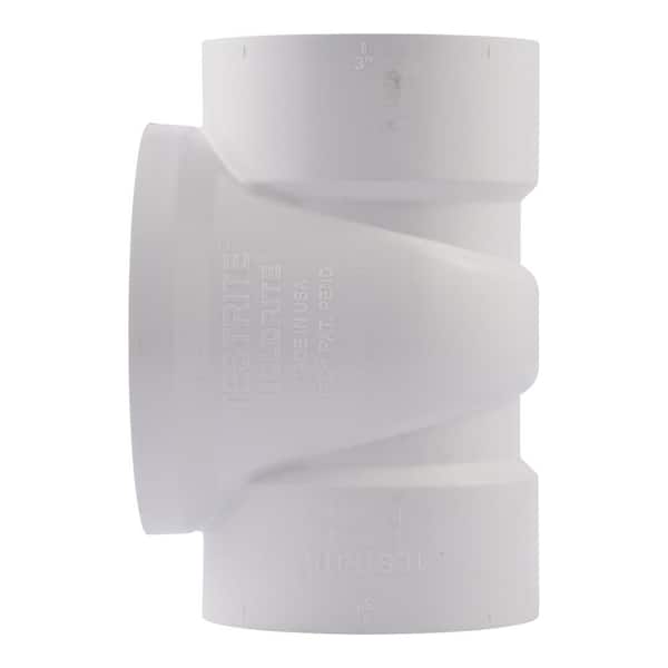 Testrite 3 in. PVC Schedule 40 Hub Test Tee with Plug Fitting