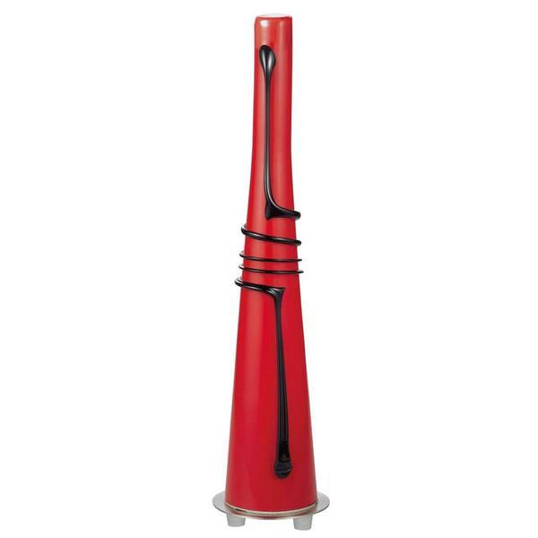 EGLO Iro 15.75 in. Red and Black Glass Table Lamp