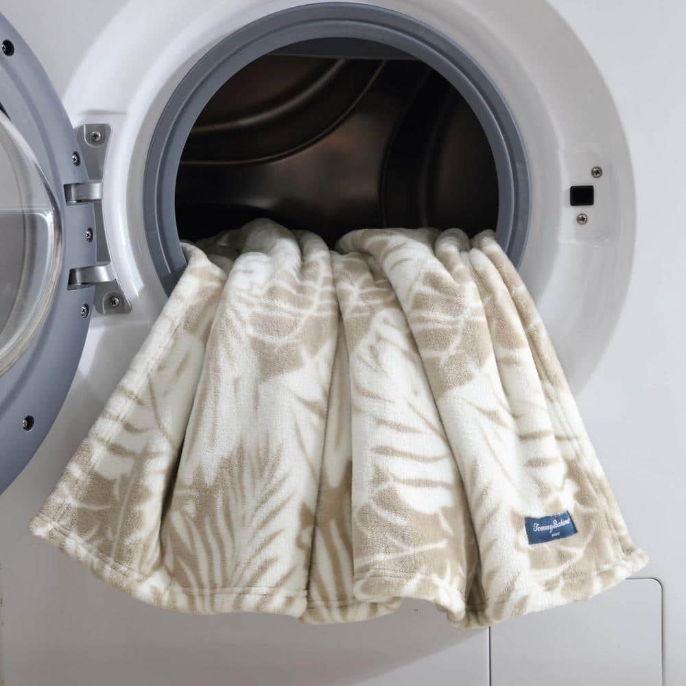 Costa Blanca Beige Reversible Fleece Throw Blanket 50" x 70"