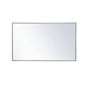 Medium Rectangle Grey Modern Mirror (40 in. H x 24 in. W)