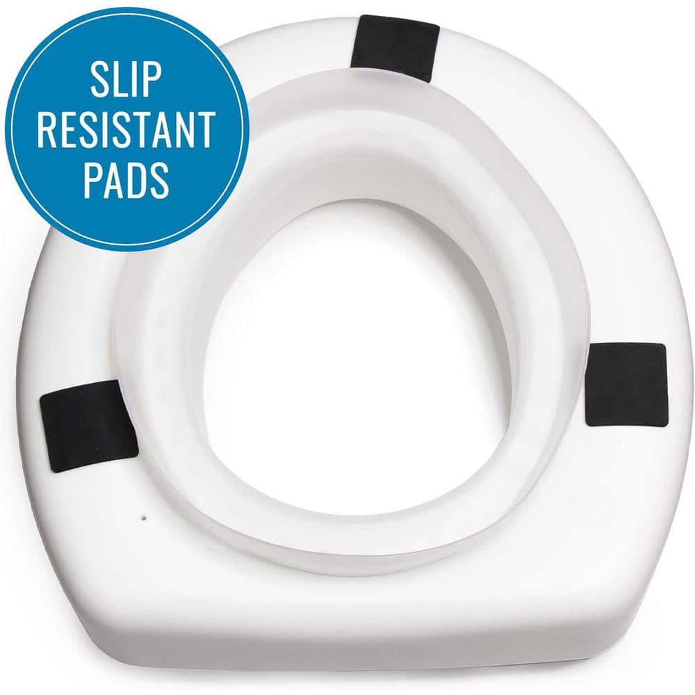 HealthSmart Raised Toilet Seat 5 In White