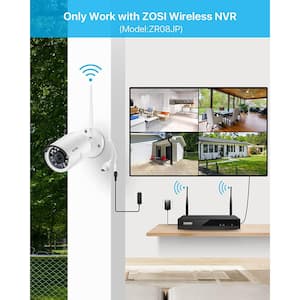 ZG2323M Add-on Camera 3MP Wireless Outdoor IP Home Security Camera Only Compatible With NVR Model ZR08JP ZR08LL