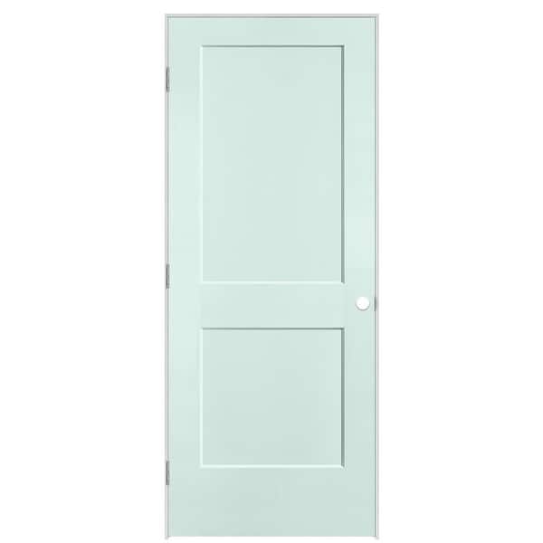 Masonite 32 in. x 80 in. 2-Panel Logan Right-Hand Solid Core Sea Glass Molded Composite Single Prehung Interior Door