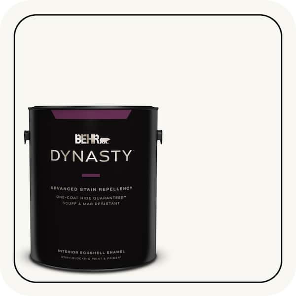 BEHR DYNASTY 1 gal. Ultra Pure White Eggshell Enamel Interior Stain-Blocking Paint & Primer
