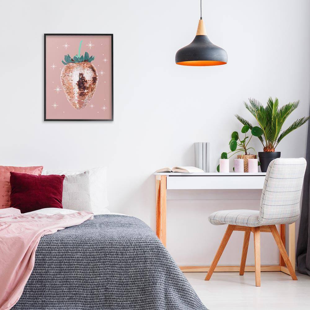 Luminous Glam Strawberry by Lil' Rue Black Framed Abstract Giclee Art Print 30 in. x 24 in. price history on PriceWatchPro