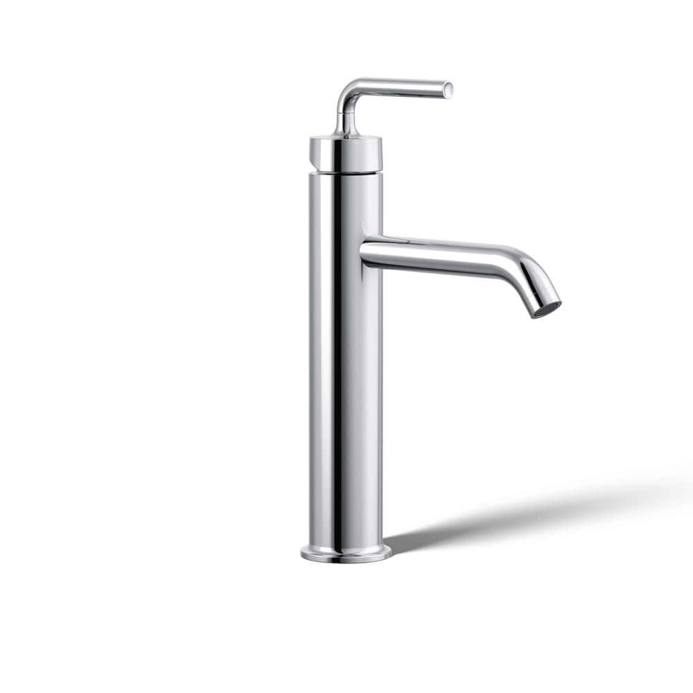 Purist Tall Single Hole Single Handle Low-Arc Bathroom Vessel Sink Faucet w
