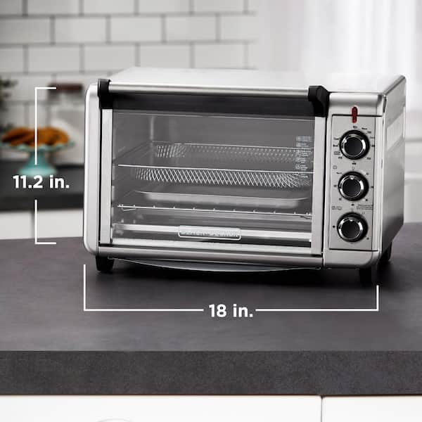 BLACK+DECKER 6-Slice Crisp 'N Bake Air Fry Toaster Oven, TO3217SS