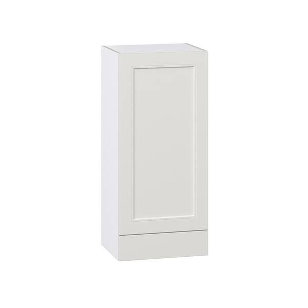 J COLLECTION 24 in. W x 40 in. H x 14 in. D Littleton Painted Light Gray Recessed Assembled Wall Kitchen Cabinet with a Drawer