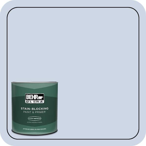 BEHR ULTRA 1 qt. #590A-2 Monet Lily Extra Durable Semi-Gloss Enamel Interior Paint & Primer