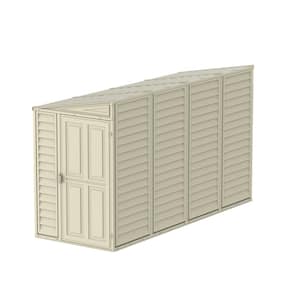 Sidemate 4 ft. x 10 ft. Plastic Vinyl Lean To Shed with Foundation 197 sq. ft.