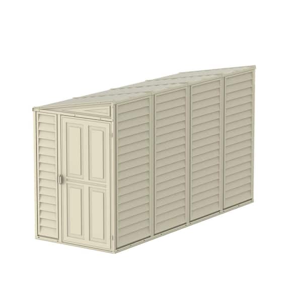 Duramax Building Products Sidemate 4 ft. x 10 ft. Plastic Vinyl Lean To Shed with Foundation 197 sq. ft.