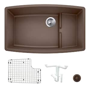 Performa 32 in. Undermount Single Bowl Cafe Granite Composite Kitchen Sink Kit with Accessories