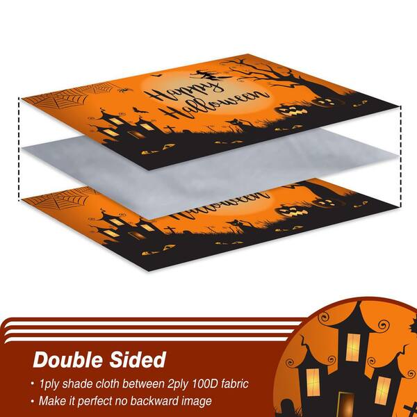 Happy Halloween Hexe Gartenflagge (30,5x45,7 Cm) – Doppelseitig, Jute-Optik, Wetterfest Für Zaun, Terrasse & Garten