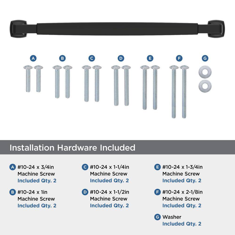 Matte Black 13" Modern Appliance Pull with Mounting Hardware