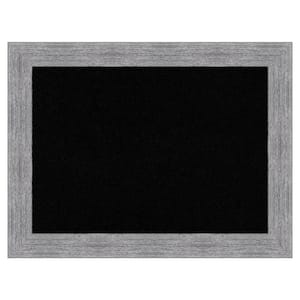Bark Rustic Grey Framed Black Corkboard 33 in. x 25 in. Bulletine Board Memo Board