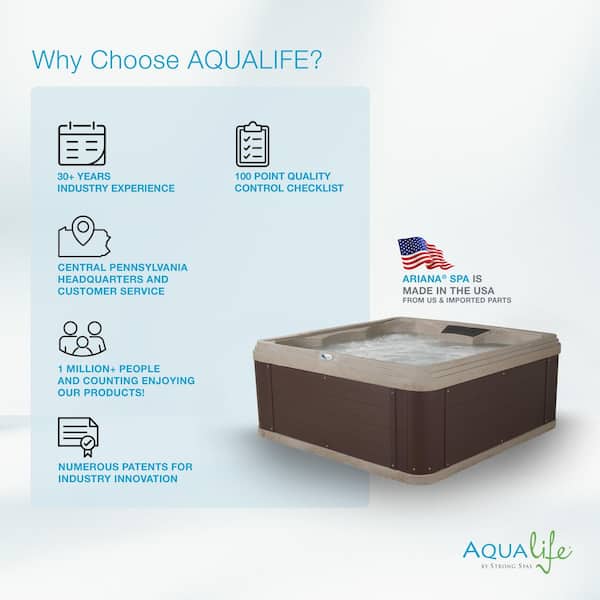 AquaLife Ariana 6-Person 30-Jet 70-Port Bench-style 240V Spa with