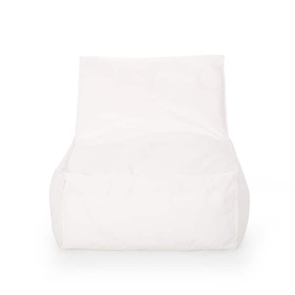 Noble House Kyria White Bean Bag Chair (32 in. x 32 in. x 38 in.)