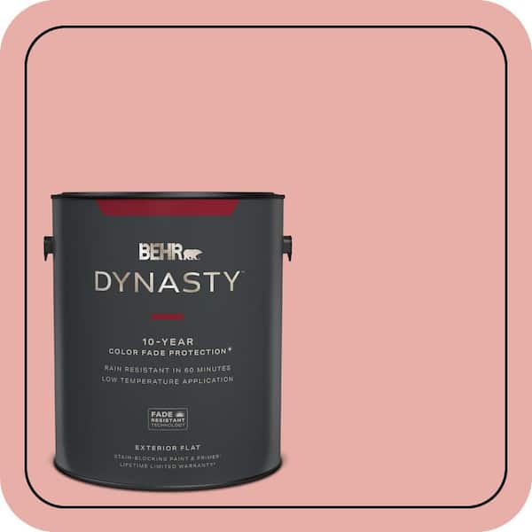 BEHR DYNASTY 1 gal. #160C-3 Rose Silk Flat Exterior Stain-Blocking Paint & Primer