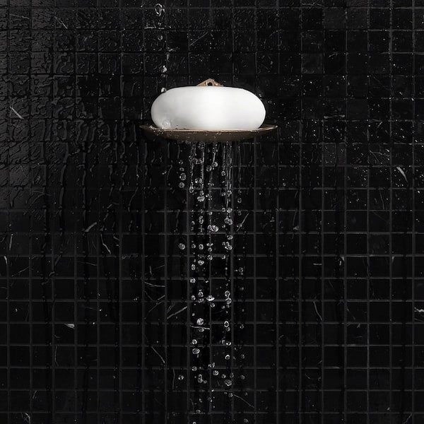 Blackout Nero Marquina 12.04 in. x 12.04 in. Square Polished Marble Floor and Wall Mosaic Tile (1 sq. ft./Each)
