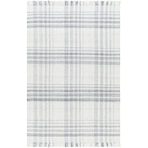 Amelle Gray 10 ft. x 14 ft. Plaid Area Rug