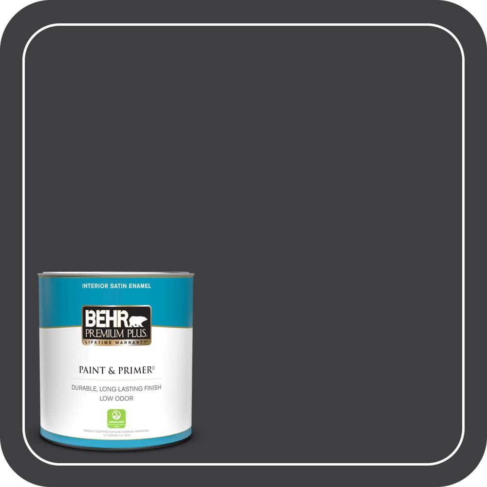 1 qt. #ECC-10-2 Jet Black Satin Enamel Low Odor Interior Paint & Primer price history on PriceWatchPro