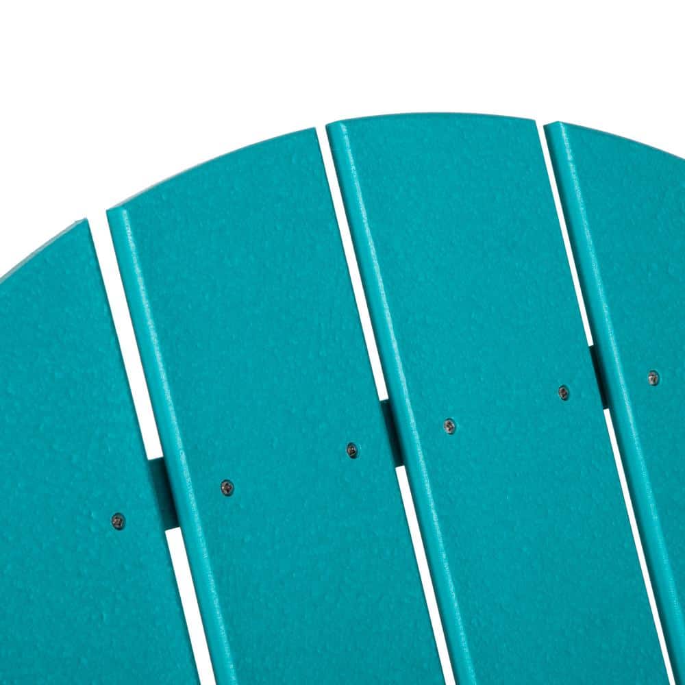 Turquoise HDPE Adirondack Chair with Wide Seat and High Back
