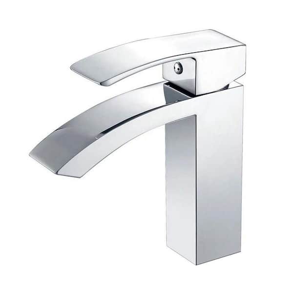 Satico Single Hole Single-Handle Low-Arc Bathroom Faucet in Chrome