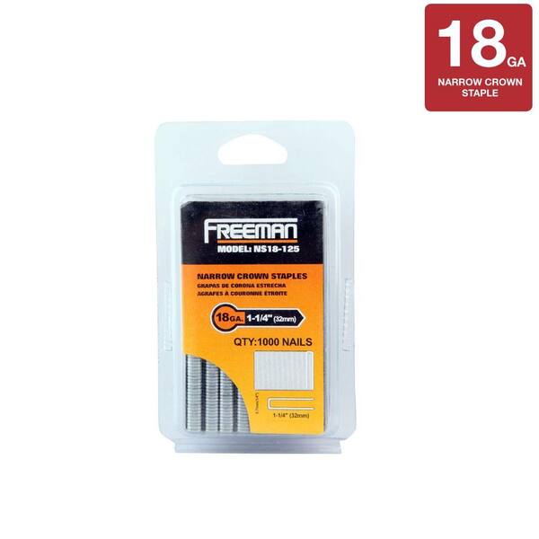 FREEMAN 18-Gauge 1/4-in Narrow Crown Finish Pneumatic Stapler FREEMAN 18-Gauge 1/4-in Narrow Crown Finish Pneumatic Stapler