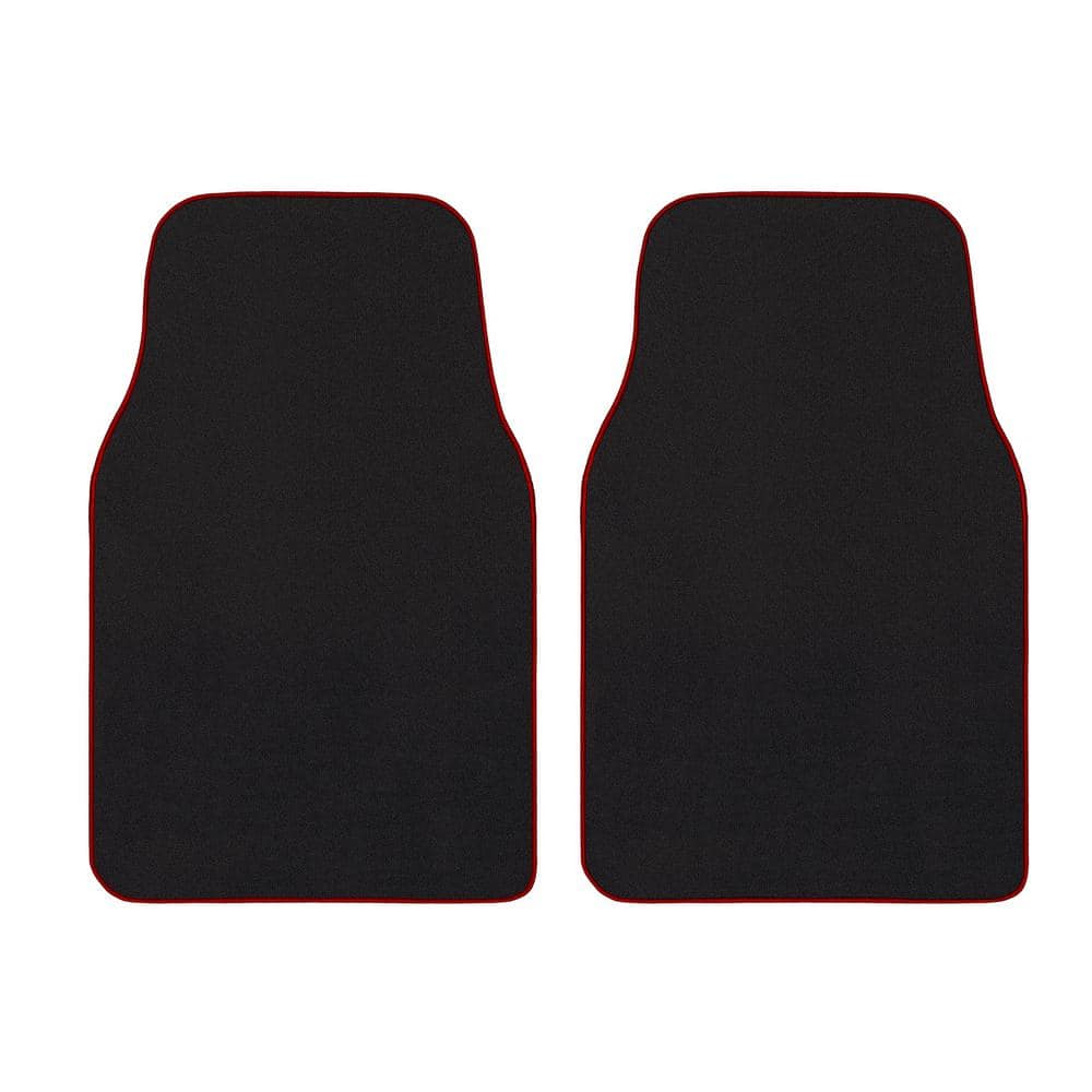 GGBAILEY D3103A-F1A-BLK_BR Custom Fit Automotive Carpet Floor Mats for 1998 1999 2001 Chevrolet Metro Hatchback Black with Red Edging Driver & Passenger 2000
