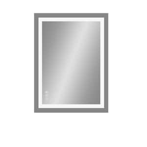 32 in. W x 24 in. H LED Rectangle Frameless White Mirror for Bathroom