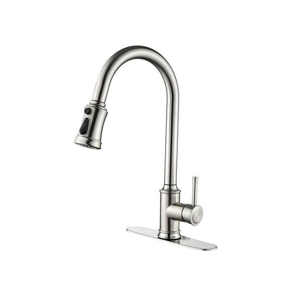 Flynama Single Handle Touchless Kitchen Faucet with Pull Down Sprayer