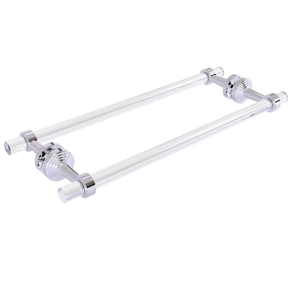 Allied Brass Pacific Beach 18 in. Back to Back Shower Door Towel Bar in Polished Chrome