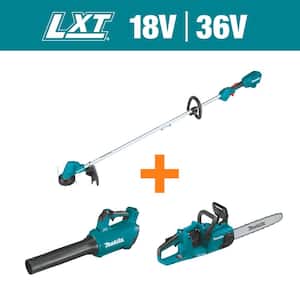 LXT 13 in. 18V Cordless Li-Ion String Trimmer, Tool-Only with 18V Leaf Blower and 18V X2 (36V) Chain Saw (Tools-Only)