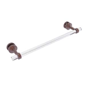 Pacific Beach 18 in. Shower Door Towel Bar with Groovy Accents in Antique Copper