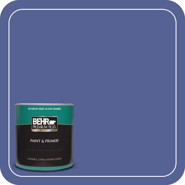 BEHR PREMIUM PLUS 1 qt. #610B-7 Breathtaking Semi-Gloss Enamel Exterior Paint & Primer