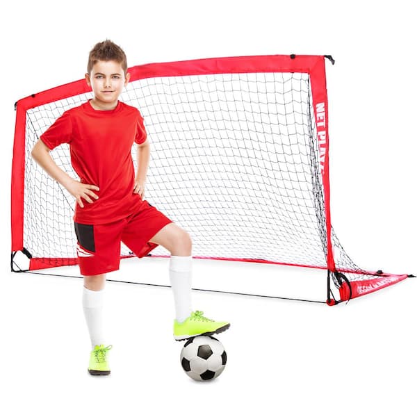 NET PLAYZ Soccer Goals -Portable Football Goals, Pop-up Net for Kids and Teens -Backyard Training and Team Games 6.6 ft. x 3.3 ft.-NOS03640 - Home