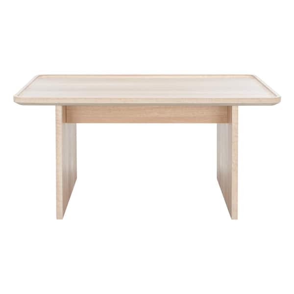SAFAVIEH Amaya 31.5 in. Natural Rectangle Wood Coffee Table