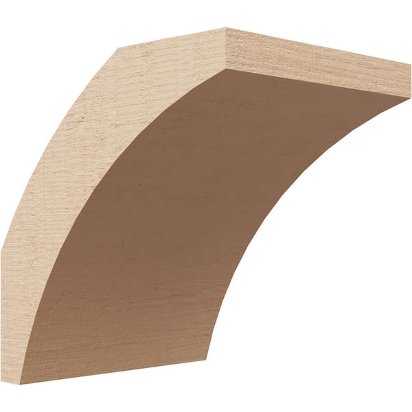 Ekena Millwork 5 in. x 6 in. x 6 in. Thorton Rough Cedar Woodgrain Timberthane Polyurethane Knee Brace, Primed