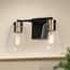 Zevni Jallie 14 in. Modern 2-Light Black Bathroom Vanity Lights Brass ...