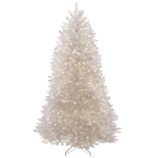 National Tree Company 7.5 ft. Dunhill White Fir Artificial Christmas Tree with Clear Lights