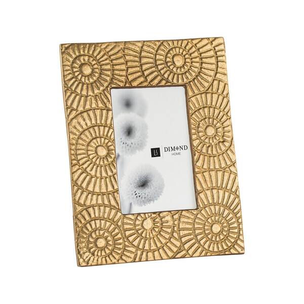 Titan Lighting Ripple Ring 1-Opening 5 in. x 7 in. Gold Picture Frame